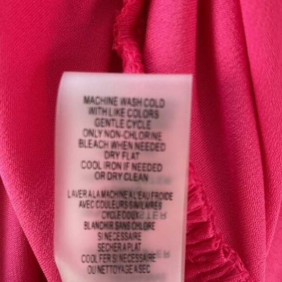 Tommy Hilfiger V-Neck Tiered Ruffle Sleeveless Shift Dress Flowy Barbiecore - Picture 11 of 16